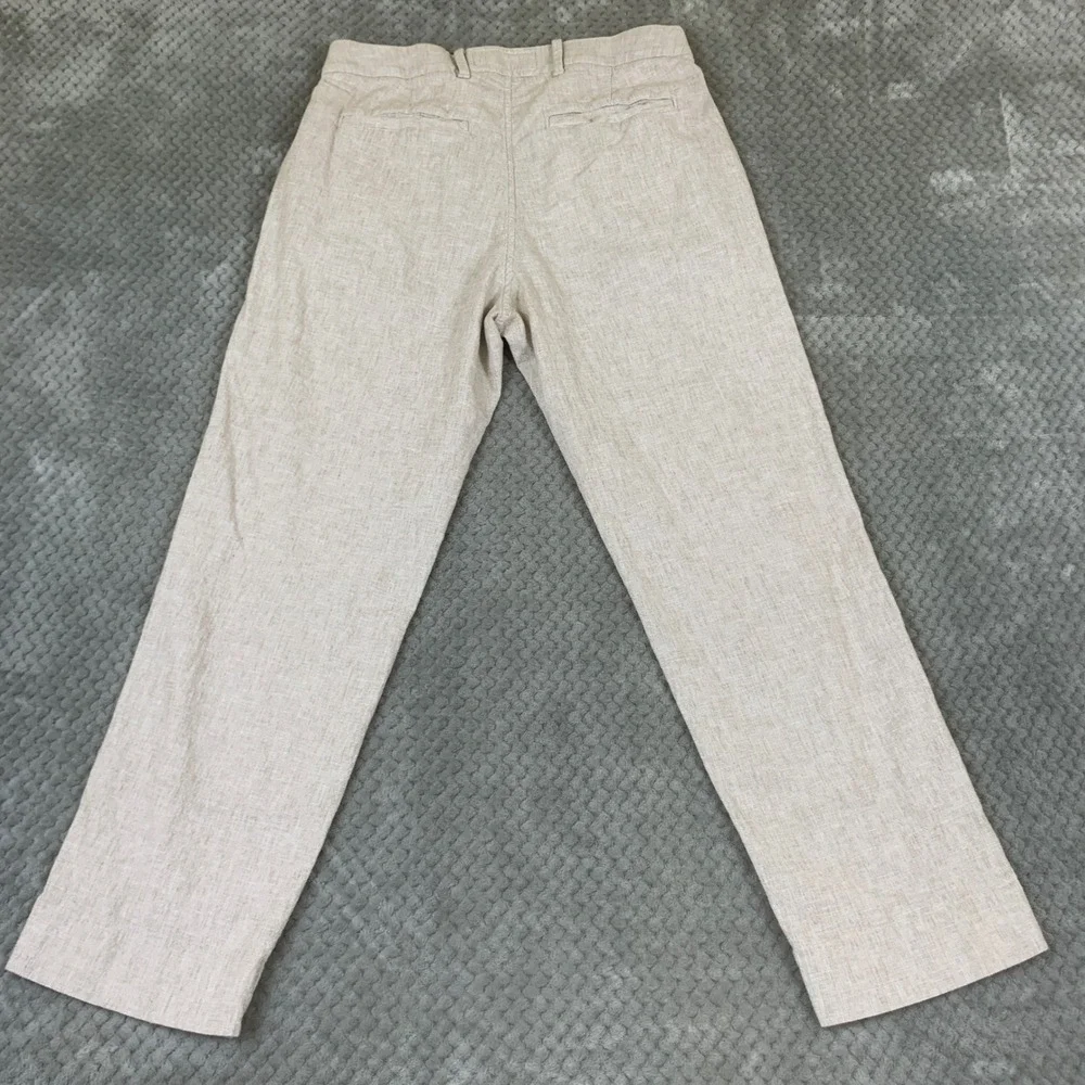 Abercrombie Fitch Athletic Loose Pants Mens 28x30 Beige Linen Cotton Blend